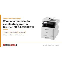 Wymiana materiałów eksploatacyjnych w Brother MFC-L8900CDW MFC-L8410CDW– tonery, bęben i pas