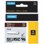 Dymo RHINO taśma winylowa 19mm biała na brązowym