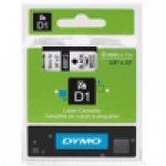 Dymo taśma do drukarek etykiet, D1 40913 | 9mm x 7m | czarny / biały