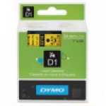 Dymo taśma do drukarek etykiet, D1 53718 | 24mm x 7m | czarny / żółty